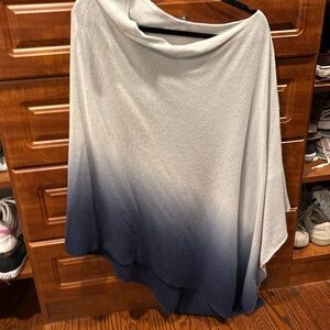 Amazing 100% cashmere ombré poncho